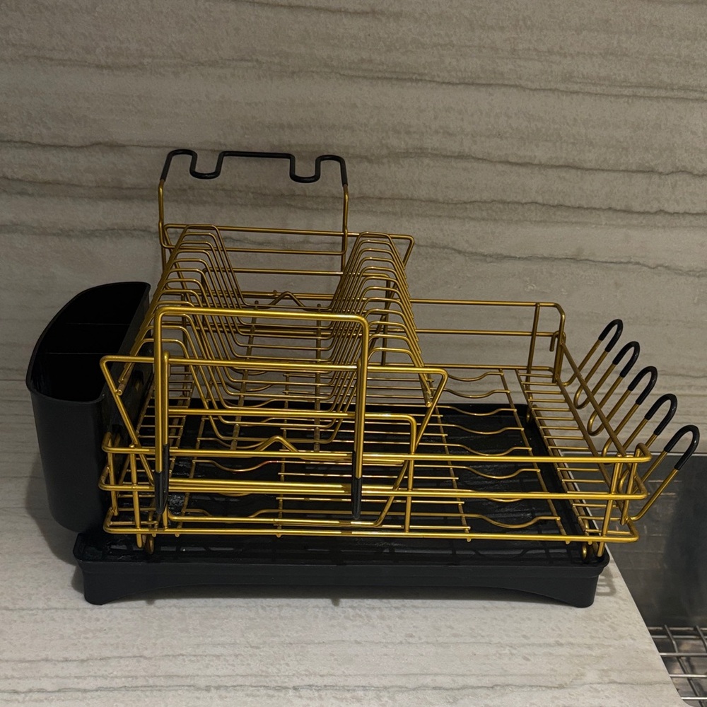 Gold and Black Dish Rack - Picture 2 of 6